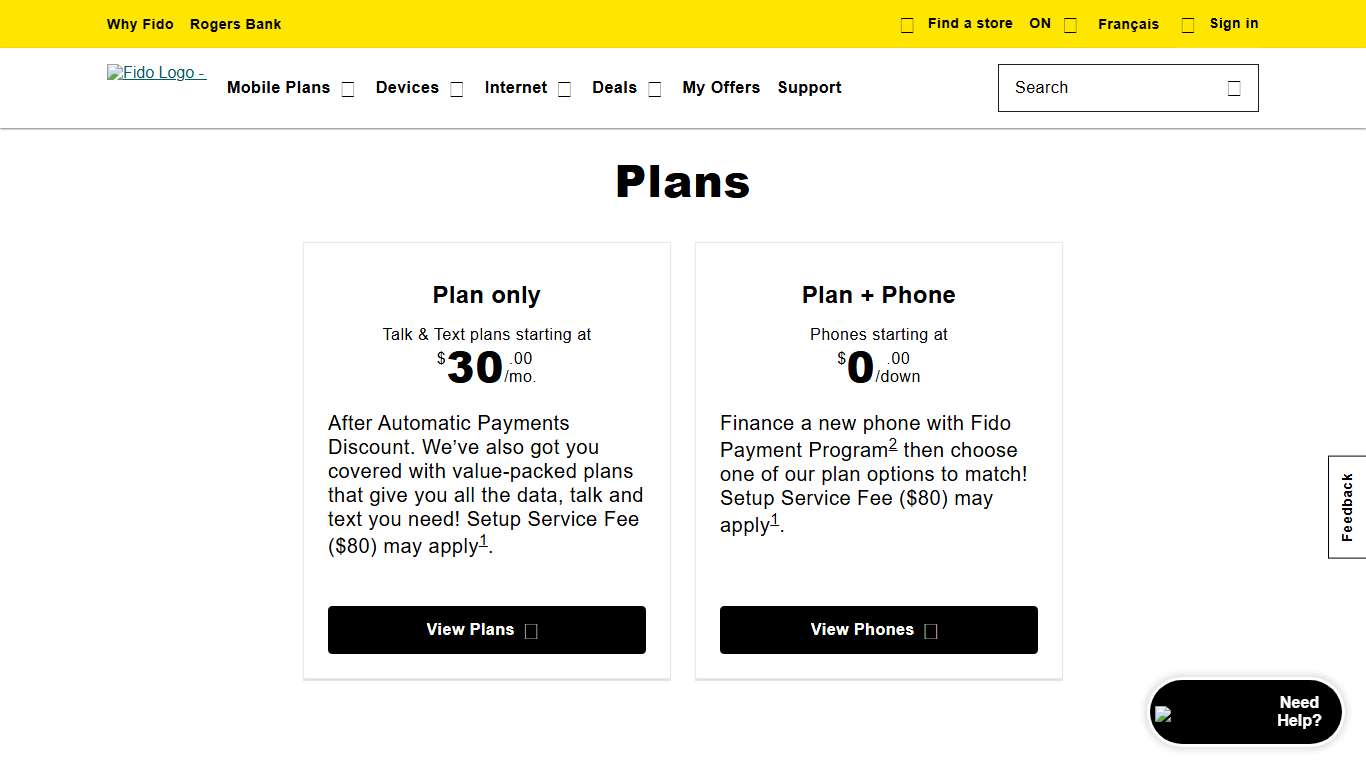 Mobile Plans and Bring Your Own Device Plans - Check out Data Plans, Basic Phone Plans, and Talk & Text Options - Fido
